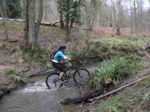 Jane making short work of the stream